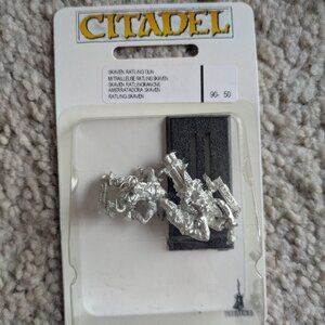 NIB Warhammer Citadel Pewter Skaven Ratling Gun Miniature (Discontinued)